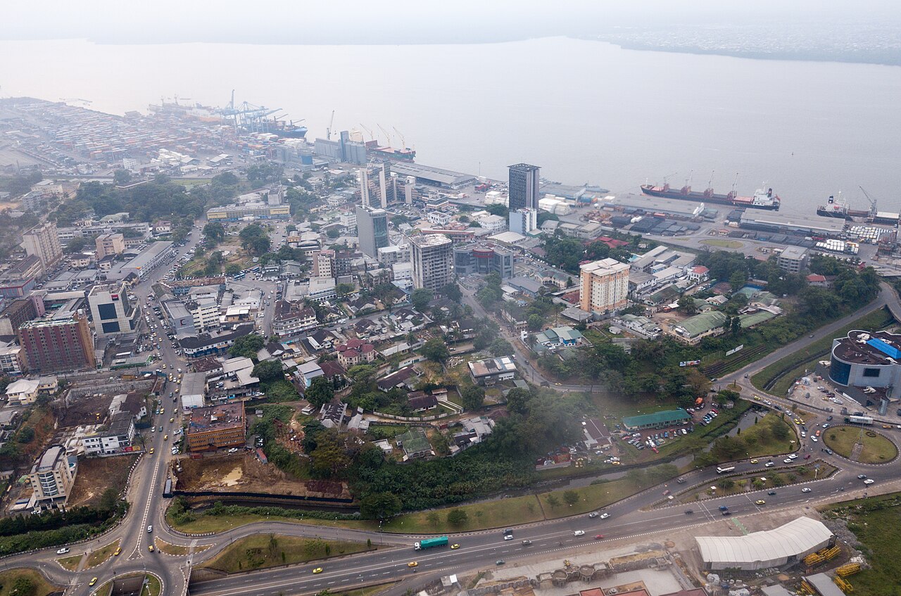 Vue aerienne de la ville de Douala