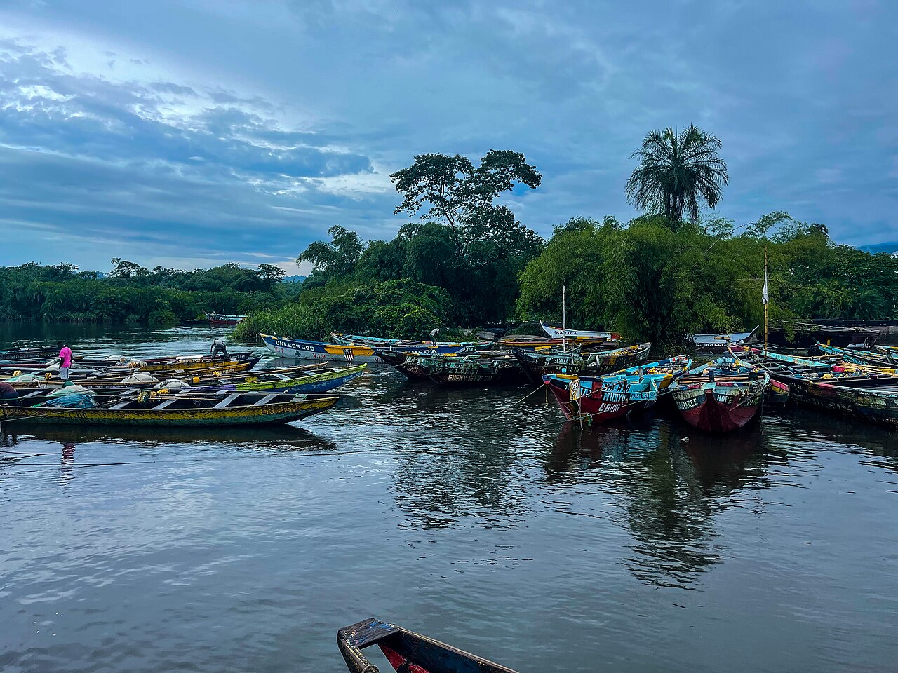 Pirogues de pecheurs sur la cote camerounaise