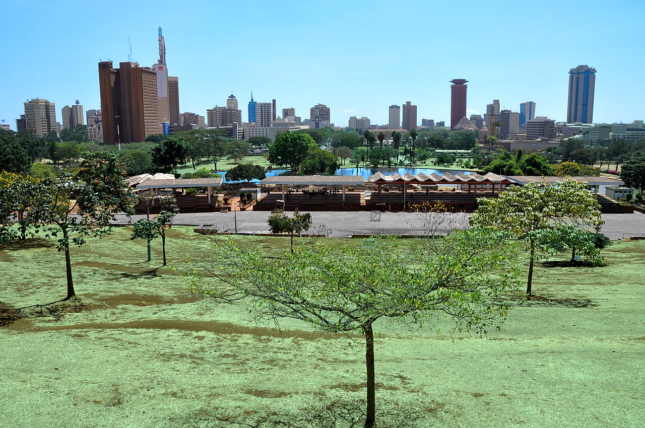 Vue generale de Nairobi depuis Uhuru Park