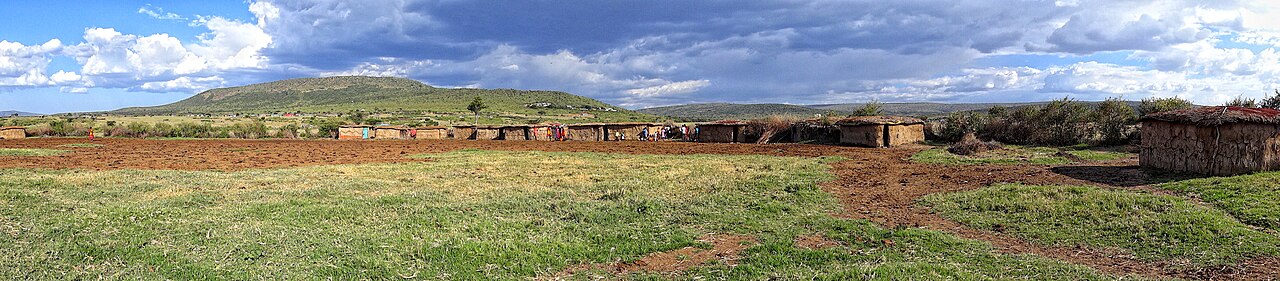 Village maasai pres de Sekenani au Kenya