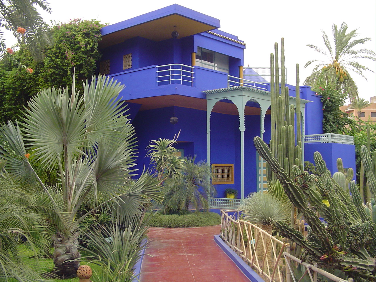 La villa bleu Majorelle au coeur du jardin