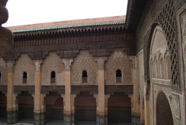Cour intérieure de la Medersa Ben Youssef à Marrakech