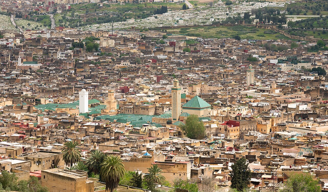 Vue panoramique sur les toits de la medina de Fes el-Bali