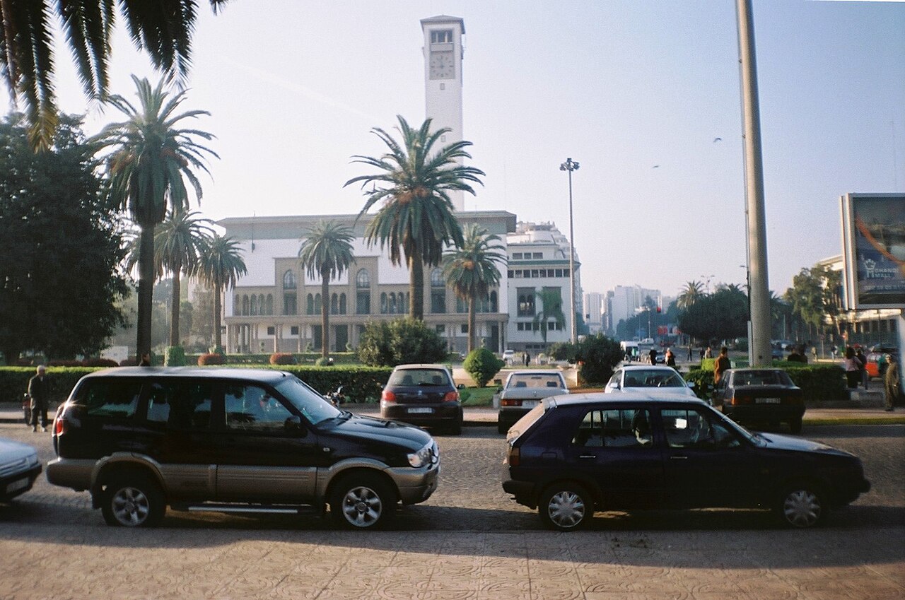 La place Mohammed V et ses batiments Art deco a Casablanca