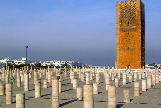 La Tour Hassan et les colonnes de la mosquée inachevée, Rabat