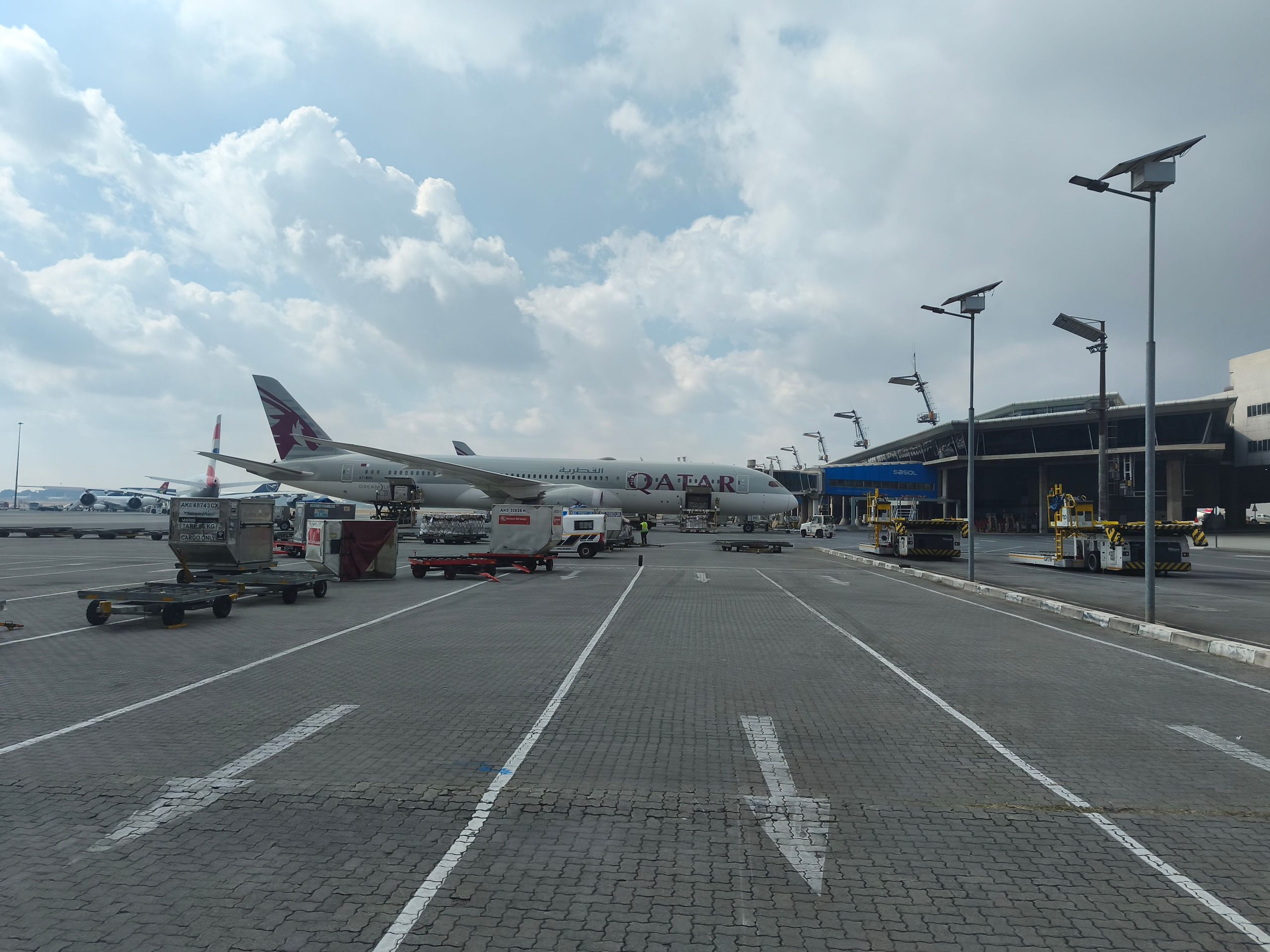Avion sur le tarmac de l aeroport O. R. Tambo a Johannesburg