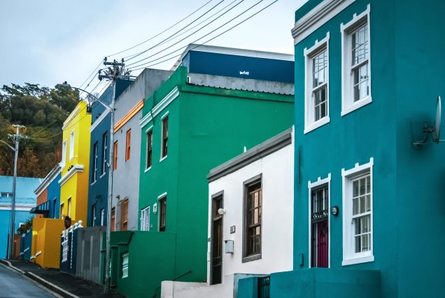 Maisons colorées du quartier Bo-Kaap au Cap