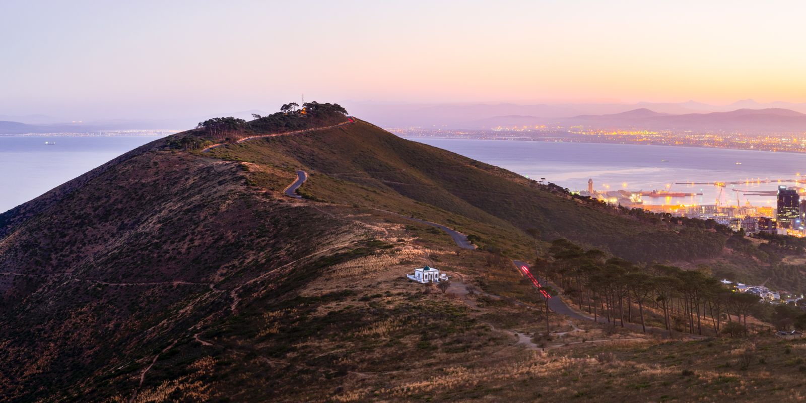 Coucher de soleil sur Le Cap depuis Signal Hill